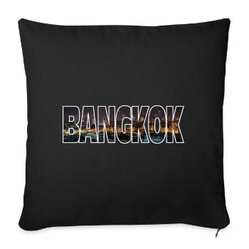 Bangkok - Sofa pillowcase 17,3'' x 17,3'' (45 x 45 cm) - black - Front