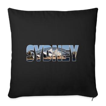 Sydney - Housse de coussin décorative 45 x 45 cm - noir - Devant