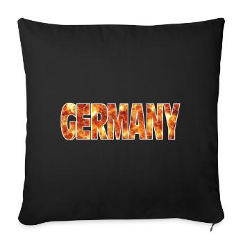 Germany - Sofa pillowcase 17,3'' x 17,3'' (45 x 45 cm) - black - Front