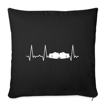 Heartbeat Boxes - Sofa pillowcase 17,3'' x 17,3'' (45 x 45 cm) - black - Front