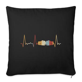 Heartbeat Boxes - Sofa pillowcase 17,3'' x 17,3'' (45 x 45 cm) - black - Front
