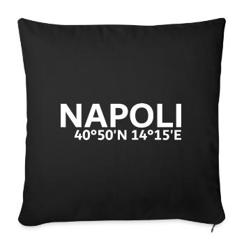 Napoli coordinates - Sofa pillowcase 17,3'' x 17,3'' (45 x 45 cm) - black - Front