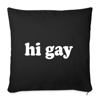 Gay - Sofa pillowcase 17,3'' x 17,3'' (45 x 45 cm) - black - Front