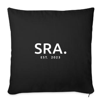 2023 Douche nuptiale de mariage de mariage 2023 - Housse de coussin décorative 45 x 45 cm - noir - Devant