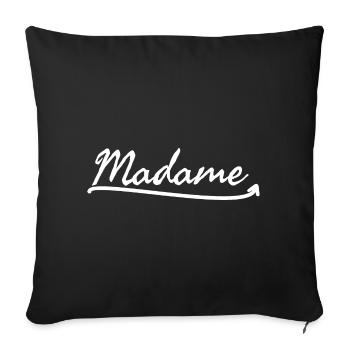 Madame. Madame monsieur assortiment - Housse de coussin décorative 45 x 45 cm - noir - Devant