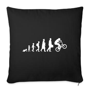 Évolution du BMX - Housse de coussin décorative 45 x 45 cm - noir - Devant