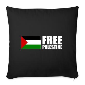Free palestine - Housse de coussin décorative 45 x 45 cm - noir - Devant