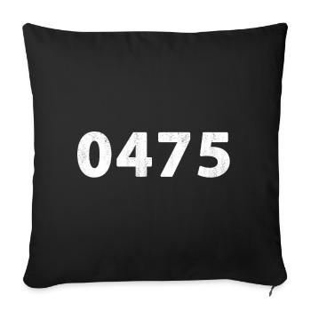 0475 Roermond Venlo Neer Linne Sint Odiliënberg - Housse de coussin décorative 45 x 45 cm - noir - Devant