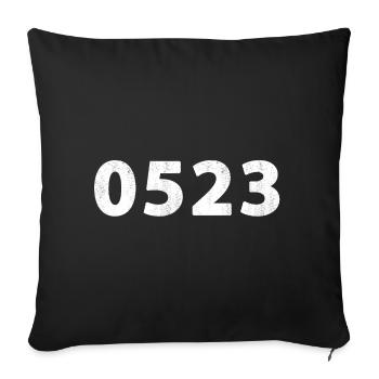 0523 Hardenberg, Ommen, Dedemsvaart, Bergentheim - Housse de coussin décorative 45 x 45 cm - noir - Devant