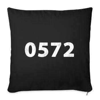 0572 Deventer Raalte Dalmsholte Lemele Heeten - Housse de coussin décorative 45 x 45 cm - noir - Devant