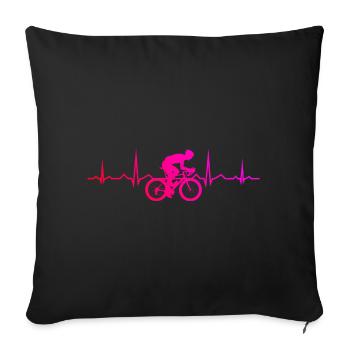Road Bike Men Road Bike Road Cycling Road Cycling - Sofa pillowcase 17,3'' x 17,3'' (45 x 45 cm) - black - Front