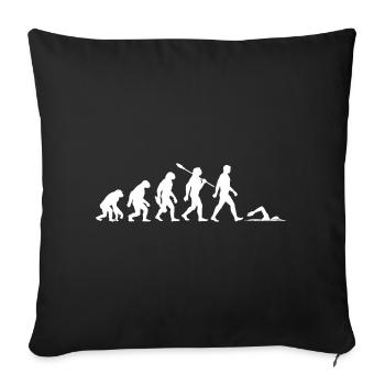 Evolution - Schwimmen - Wassersport - Sofakissenbezug 45 x 45 cm - Schwarz - Vorne
