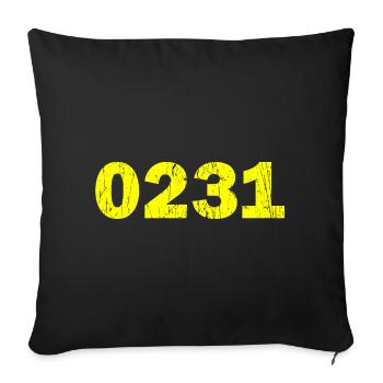 Dortmund Vorwahl 0231 Design Ruhrpott - Sofakissenbezug 45 x 45 cm - Schwarz - Vorne