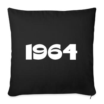Personalize 1964 60th Birthday Template - Sofa pillowcase 17,3'' x 17,3'' (45 x 45 cm) - black - Front
