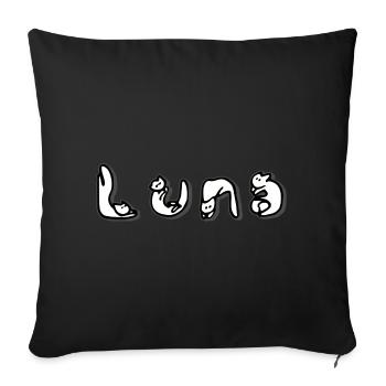 Luna - Sofa pillowcase 17,3'' x 17,3'' (45 x 45 cm) - black - Front