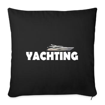 Yachting - Sofa pillowcase 17,3'' x 17,3'' (45 x 45 cm) - black - Front