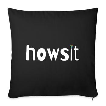 howsit - Sofa pillowcase 17,3'' x 17,3'' (45 x 45 cm) - black - Front
