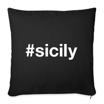 SICILY Hashtag - Sofa pillowcase 17,3'' x 17,3'' (45 x 45 cm) - black - Front