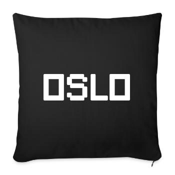 OSLO, Norvège, Norvège - Housse de coussin décorative 45 x 45 cm - noir - Devant