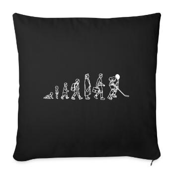 Development of hockey - Sofa pillowcase 17,3'' x 17,3'' (45 x 45 cm) - black - Front