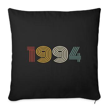 1994 Retro Style 1994 Birthday 1994 Vintage - Sofa pillowcase 17,3'' x 17,3'' (45 x 45 cm) - black - Front