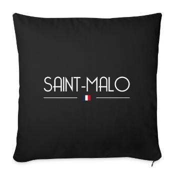 Saint-Malo - Housse de coussin décorative 45 x 45 cm - noir - Devant