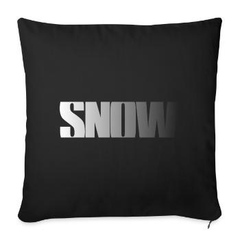 SNOW Lettering Snow White Bold Font Fat - Sofa pillowcase 17,3'' x 17,3'' (45 x 45 cm) - black - Front