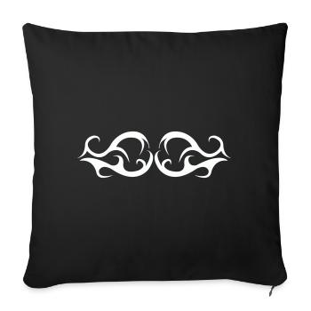 Flames Tribal Pattern Shirt - Sofa pillowcase 17,3'' x 17,3'' (45 x 45 cm) - black - Front