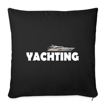 Yachting - Sofa pillowcase 17,3'' x 17,3'' (45 x 45 cm) - black - Front