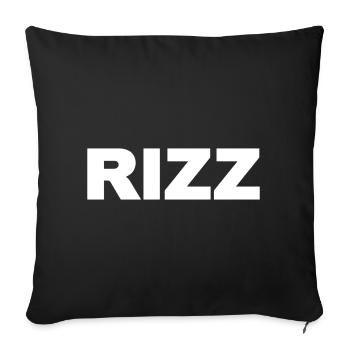 RIZZ  - Housse de coussin décorative 45 x 45 cm - noir - Devant