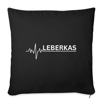 Rouleau de pain de viande bavarois - Design classique - Housse de coussin décorative 45 x 45 cm - noir - Devant