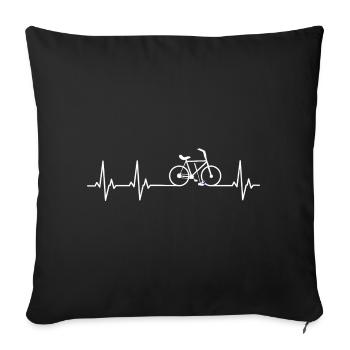 Cycling polo, indoor cycling - Sofa pillowcase 17,3'' x 17,3'' (45 x 45 cm) - black - Front