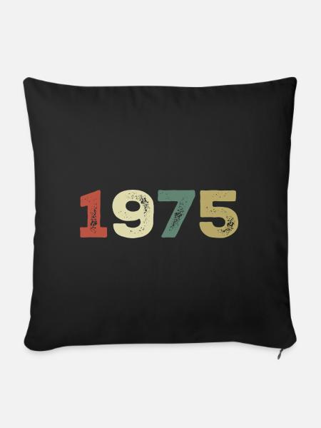1975 Jahrgang 1975 - Sofakissenbezug 45 x 45 cm - Schwarz