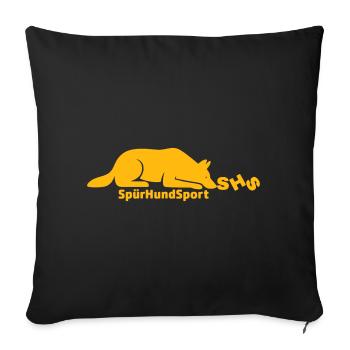 SHS Logo gold - Sofakissenbezug 45 x 45 cm - Schwarz - Vorne