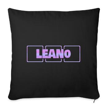 Gift for Lean - Sofa pillowcase 17,3'' x 17,3'' (45 x 45 cm) - black - Front