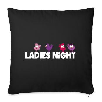 Ladies Night - Bachelorette Party - Sofa pillowcase 17,3'' x 17,3'' (45 x 45 cm) - black - Front
