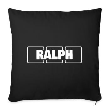 Ralph as birth name - Sofa pillowcase 17,3'' x 17,3'' (45 x 45 cm) - black - Front