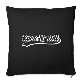 Rock 'N' Roll Retro Script - Sofa pillowcase 17,3'' x 17,3'' (45 x 45 cm) - black - Front