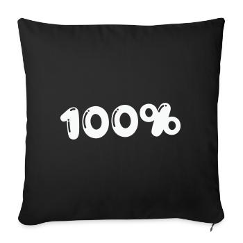 100% - Sofa pillowcase 17,3'' x 17,3'' (45 x 45 cm) - black - Front