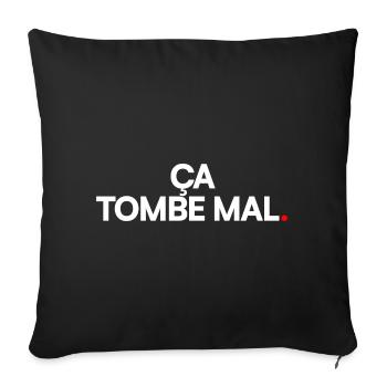 Ça tombe mal - Housse de coussin décorative 45 x 45 cm - noir - Devant