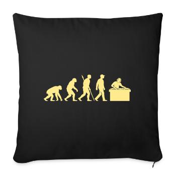 Évolution vers un DJ en entreprise - Housse de coussin décorative 45 x 45 cm - noir - Devant