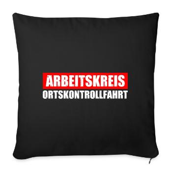 Arbeitskreis Ortskontrollfahrt OKF - Sofakissenbezug 45 x 45 cm - Schwarz - Vorne