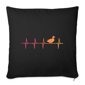 Duck Sunset Duck Flapping Ducks - Sofa pillowcase 17,3'' x 17,3'' (45 x 45 cm) - black - Front