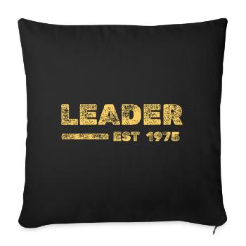 1975 - Sofa pillowcase 17,3'' x 17,3'' (45 x 45 cm) - black - Front