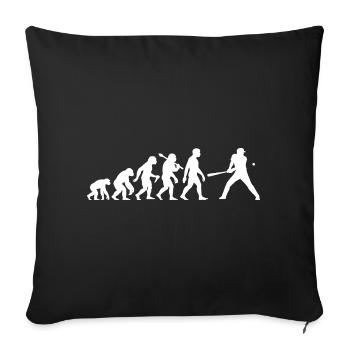 Baseball Evolution Baseball Player Batsman - Sofa pillowcase 17,3'' x 17,3'' (45 x 45 cm) - black - Front