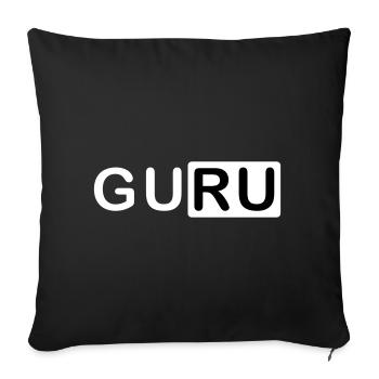 ★ Couleurs de conception modifiables ★ Pour tous les gourous - Housse de coussin décorative 45 x 45 cm - noir - Devant