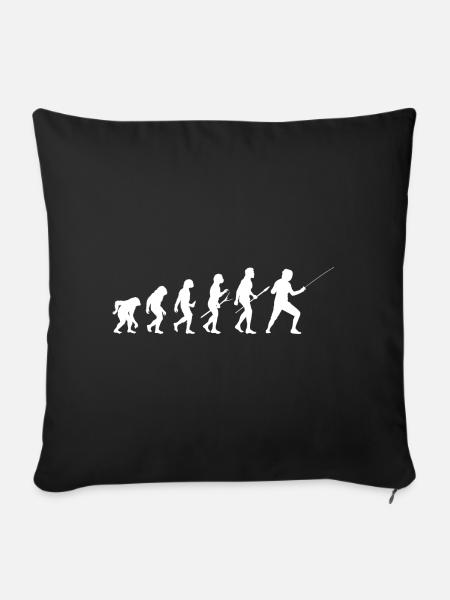 fencing evolution - Sofakissenbezug 45 x 45 cm - Schwarz