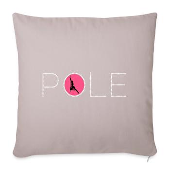 Pole Sport Compétition Danse Danseuse Acrobaties - Housse de coussin décorative 45 x 45 cm - taupe clair - Devant