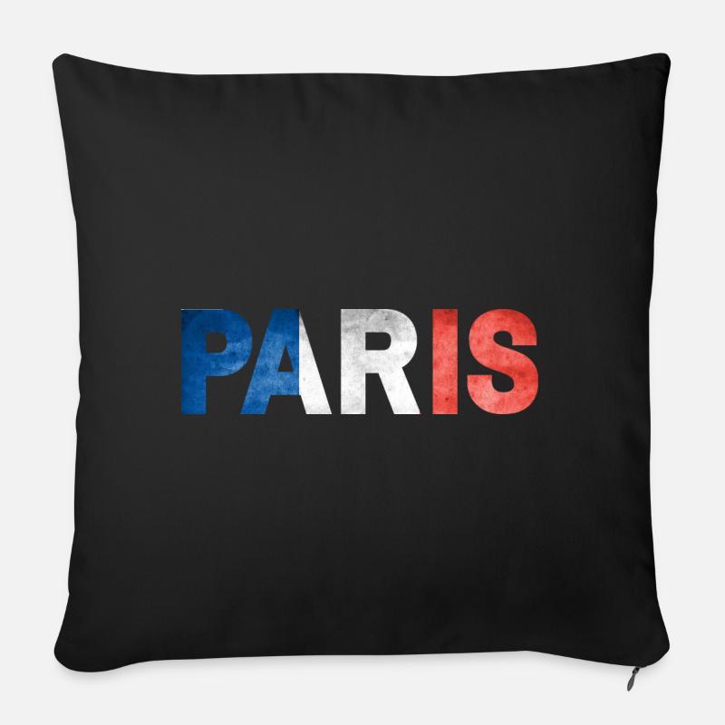 Paris - Sofa pillowcase 17,3'' x 17,3'' (45 x 45 cm) - black