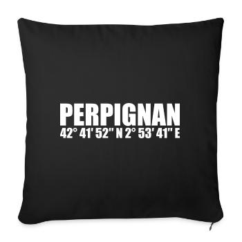 Coordonnées de Perpignan - Housse de coussin décorative 45 x 45 cm - noir - Devant